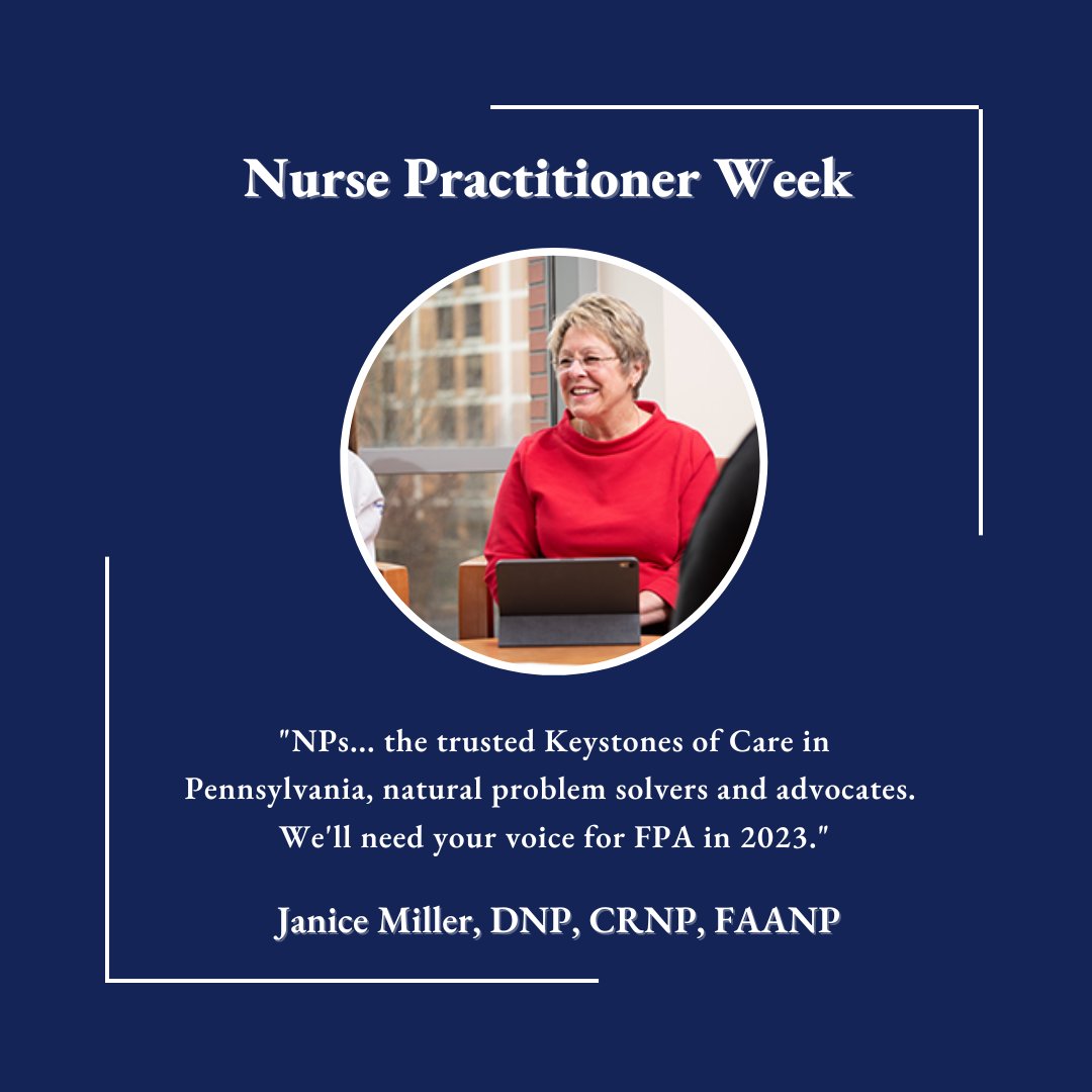 Time to update #NP #Policy. Let’s keep #NPs in Pennsylvania!
#nursepractionerweek
#npweek
<a href="/aanp_news/">AANP</a>
<a href="/pcnp_news/">PA Coalition of NPs</a>
<a href="/nonpf/">NONPF</a>