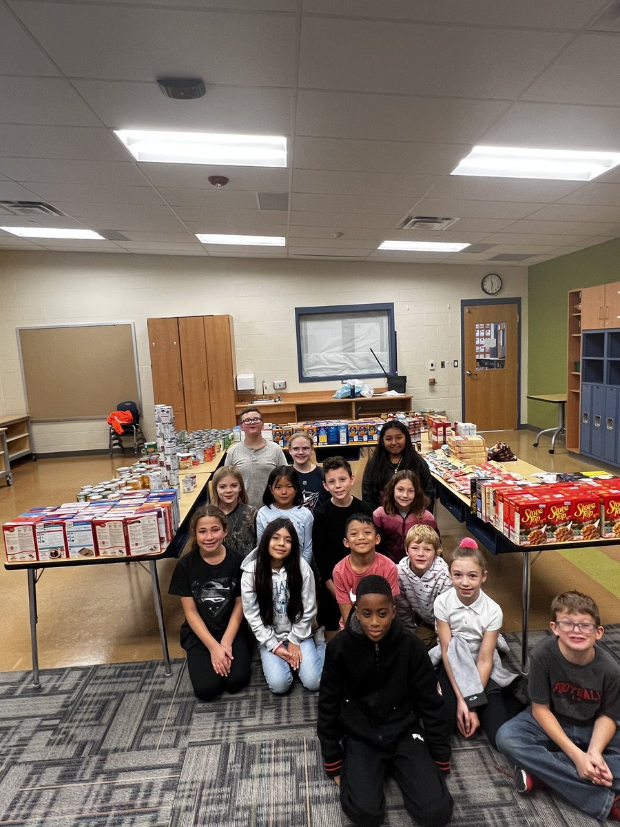 Thank you PLES we collect over 500 items to support our families at Thanksgiving!