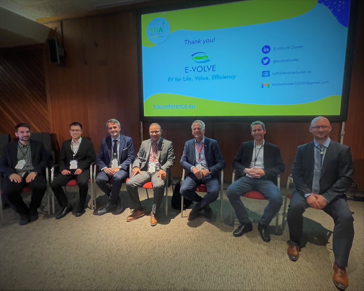 14 teaser presentations on optimized electric vehicles + a lively discussion on the challenges &amp; future of e-mobility by <a href="/EVOLVECluster/">E-VOLVE Cluster</a> at #TRA22 👏
<a href="/ACHILES_H2020/">H2020-ACHILES-project</a>
<a href="/FitgenH2020/">Fitgen</a>
<a href="/eu_tell/">EU Project TELL</a>
<a href="/MobyMulti/">EU H2020 Project Multi-Moby</a>
 #CEVOLVER #EVC1000 #SEFLIE #SYS2WHEEL 
<a href="/MOBI_VUB/">MOBI Electromobility Research Centre</a>
<a href="/cinea_eu/">CINEA 🇪🇺</a>