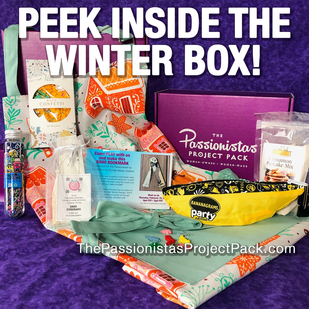 The Passionistas Project (@passionsproj) on Twitter photo PEEK INSIDE the Winter Pack! Makes a great gift for all the women on your holiday list. As of the products are made by women-owned businesses. Begins shipping December 1. Order yours now! thepassionistasprojectpack.com
<a href="/kujaecopads/">KujaEcoPads</a> <a href="/Bananagrams/">Bananagrams Inc.</a> <a href="/micropuzzles/">MicroPuzzles</a> <a href="/sparkleberryink/">Mandy Graham</a> PEEK INSIDE the Winter Pack! Makes a great gift for all the women on your holiday list. As of the products are made by women-owned businesses. Begins shipping December 1. Order yours now! thepassionistasprojectpack.com
<a href="/kujaecopads/">KujaEcoPads</a> <a href="/Bananagrams/">Bananagrams Inc.</a> <a href="/micropuzzles/">MicroPuzzles</a> <a href="/sparkleberryink/">Mandy Graham</a>