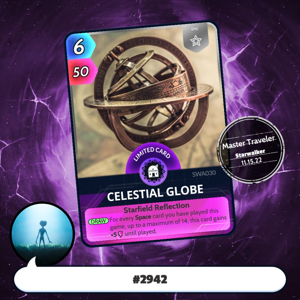 Sternenwandere3's tweet image. 🆕️ Card no. 2️⃣9️⃣4️⃣2️⃣cuecards.page.link/Zk8q #cuecards #cardgame #celestialglobe