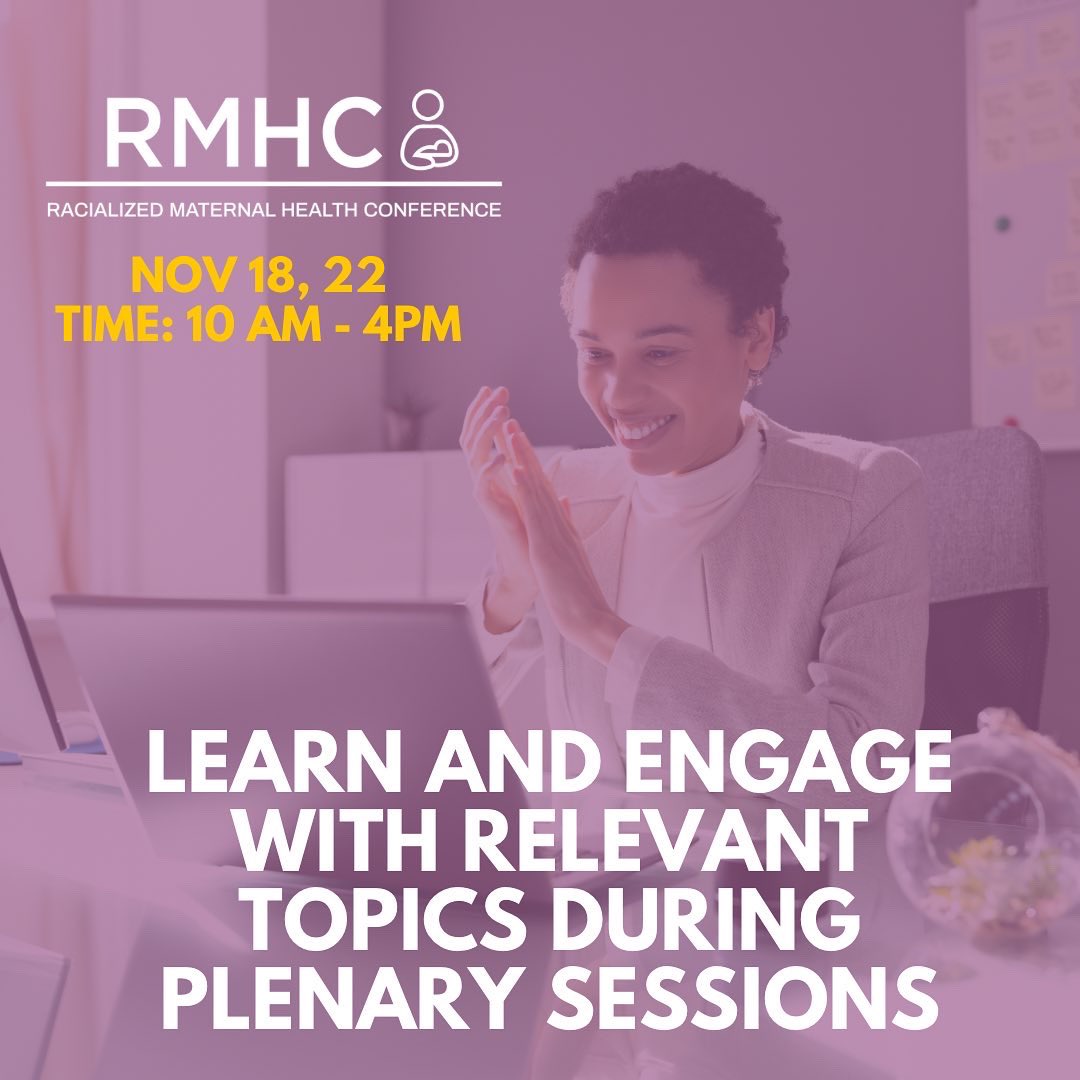 Minofest's tweet photo. This year we are offering a virtual event with keynote speakers and panel discussions covering emerging topics related to racialized maternal healthcare. TICKETS ARE AVAILABLE ON OUR WEBSITE! https://t.co/lXNxQ0Hnk4 #blackmaternalhealth #RMHC22 #blackwomenhealth #conference https://t.co/vXeh497Inz