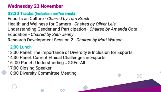 Journal of Electronic Gaming and Esports (@egaming_esports) on Twitter photo Less than 1 week away👏
The Esports Research Network Conference 2022 (<a href="/ERN_Conference/">Esports Research Network Conference 2022</a>) will be held in Sweden on Nov. 21-23. Many of our editors are extensively involved and will be speaking in different sessions throughout the conference!
Live on twitch: twitch.tv/esportsresearc… Less than 1 week away👏
The Esports Research Network Conference 2022 (<a href="/ERN_Conference/">Esports Research Network Conference 2022</a>) will be held in Sweden on Nov. 21-23. Many of our editors are extensively involved and will be speaking in different sessions throughout the conference!
Live on twitch: twitch.tv/esportsresearc…