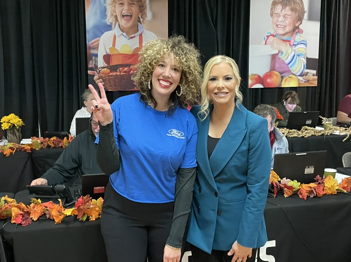 Gleaners's tweet photo. Take a look behind the scenes at our Double Your Donation Day telethon with @FOX2News! We've welcomed some very special guests today, including @UnitedWaySEM, @HP_Schools, @Team_Penske, and our match partner @FordFund! Give now at https://t.co/oNyXPUReiz https://t.co/f74cQSLxBu