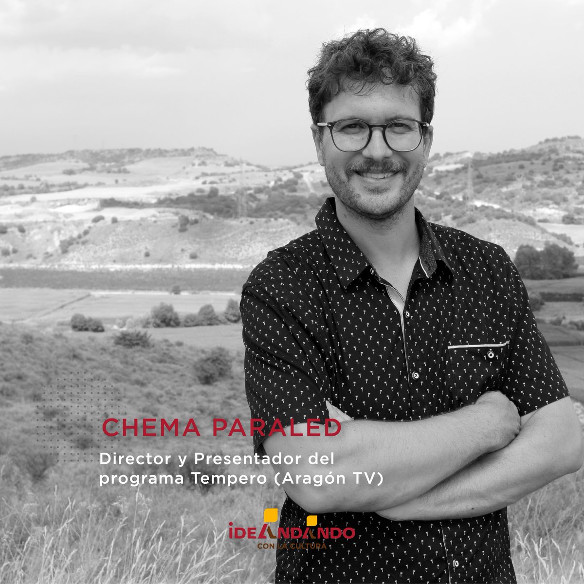 desarrollohoya's tweet photo. 🗣️ @ChemaParaled, presentador del programa Tempero en @aragontv, es también moderador de la jornada #IDEANDANDO.¡Aún estás a tiempo de inscribirte para poder asistir! Tan solo tienes que completar el formulario en 👉🏼 https://t.co/tcW3mx1BoG ¡Te esperamos! https://t.co/y3UTWrnB00