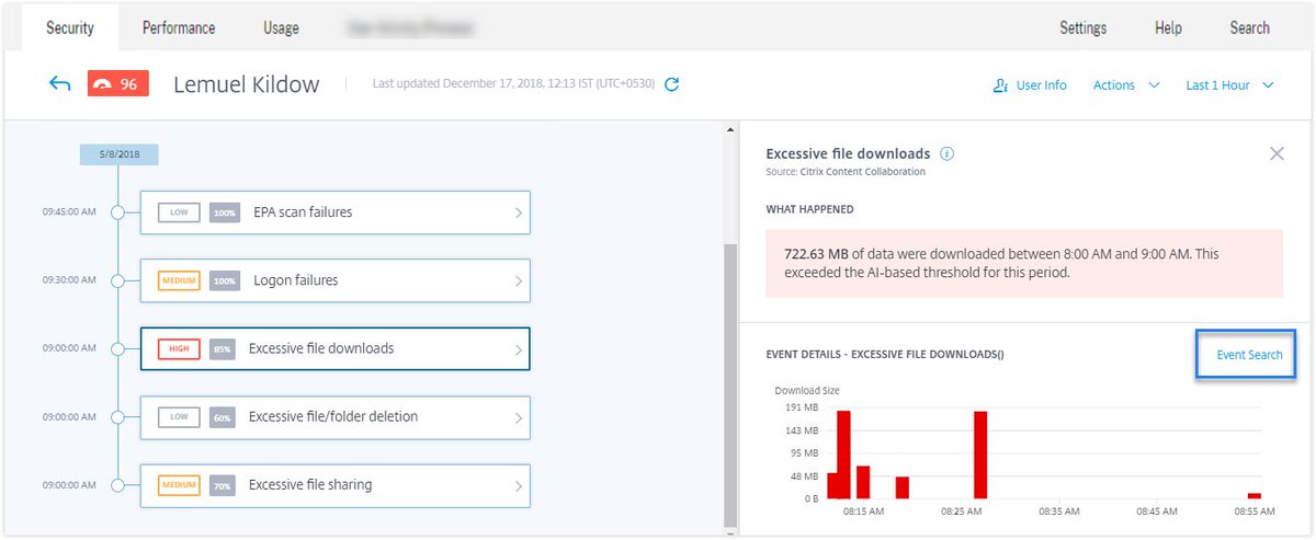 Citrix Analytics' self-service search enables you to find &amp; filter user events received from your data sources to help identify any data issues and troubleshoot them.

Learn more about the feature here. ➡ spr.ly/6019MxjfJ