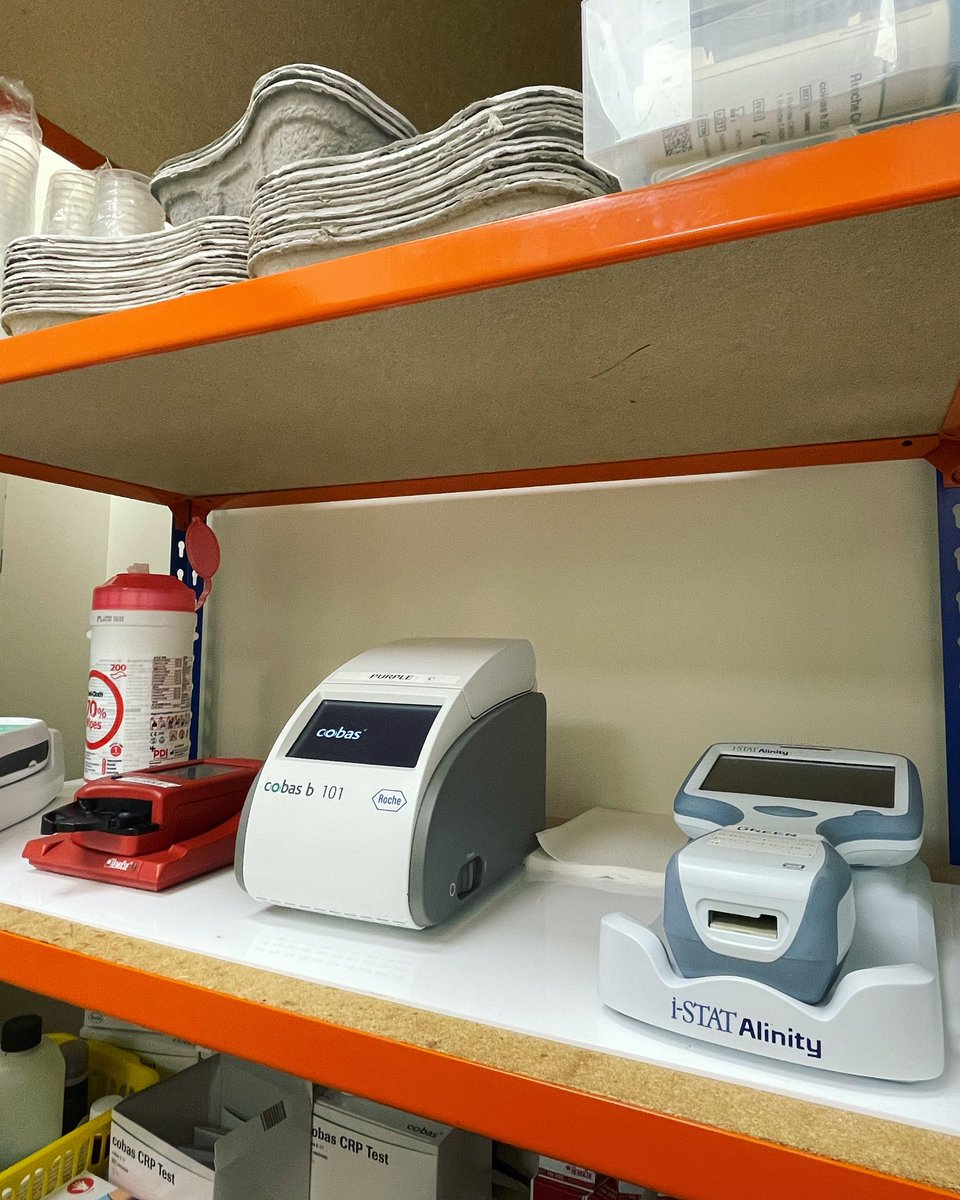 Point of Care Testing 🦠🥼⁣ Did you know we are able to carry out point of care (POC) testing?🧪⁣ This helps us with diagnosing infection and helps inform our decision on commencing treatments such as antibiotics and anticoagulation. 1/2