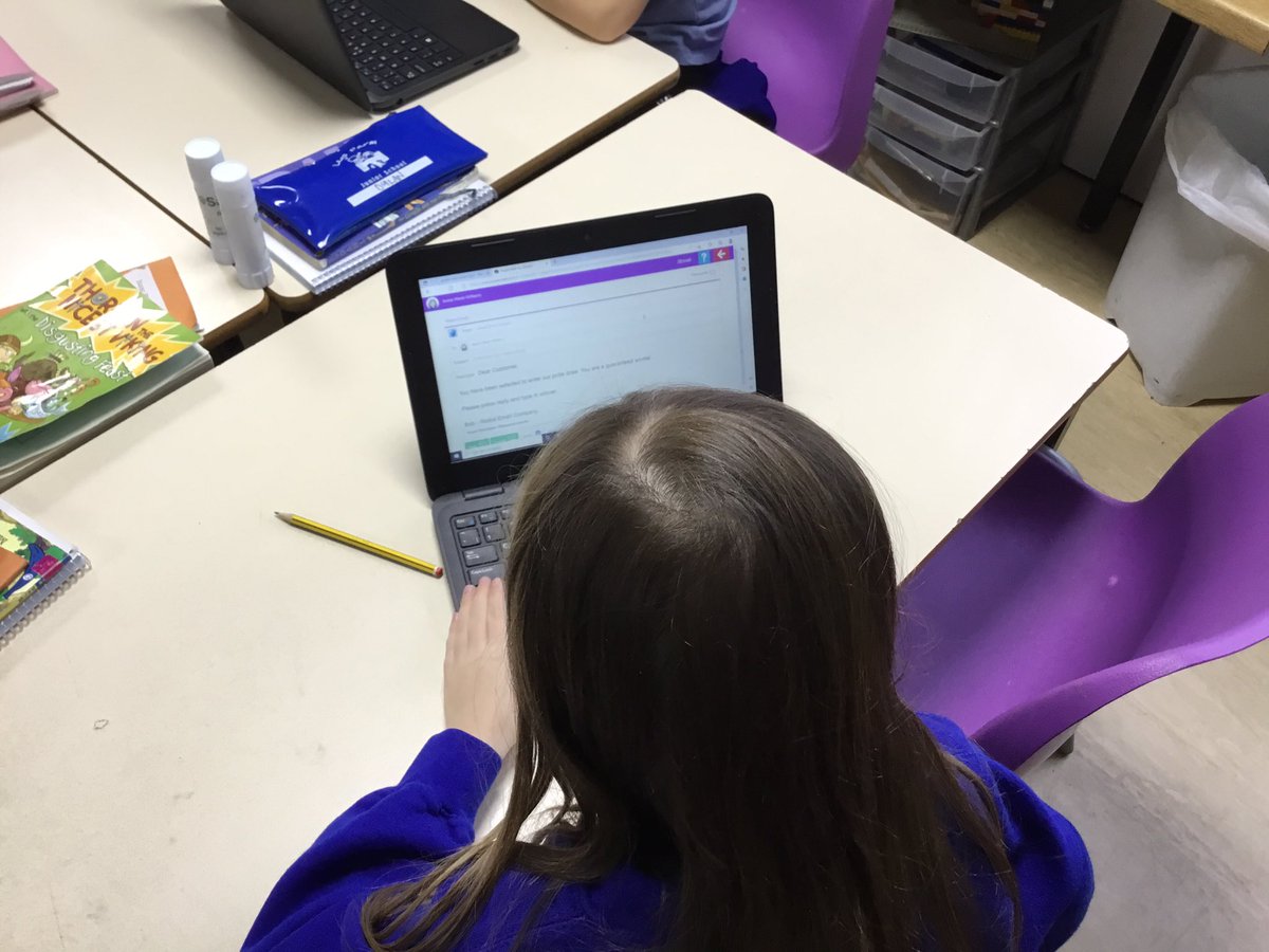 LeysFarm's tweet photo. Class 4W enjoying finding out phishing today. As well as learning some new vocabulary, they now have a good idea about how to stay safe online and their digital footprint. #LFJSComputing @purpleMash https://t.co/z9LKsKYkmt