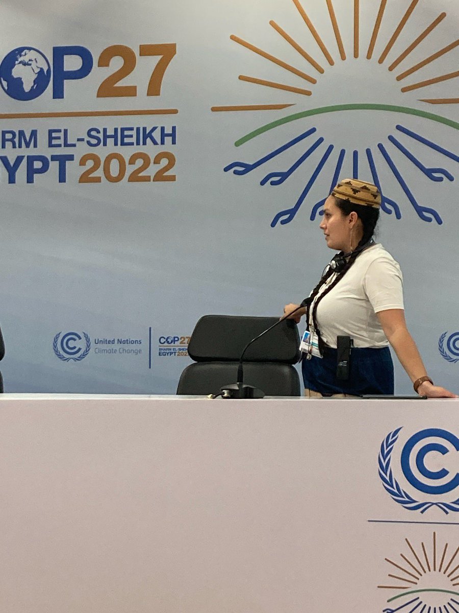 “Water is Life” “Dams are not the Solve-All of Clean Energy Solutions” Inspired by Yurok and Karuk scholar/scientist <a href="/BrookMThompson/">Brook</a> and others from Colombia, DRC, Bolivia and California at a Rivers &amp; Rights panel at #COP27. Thanks for the connection @ARKapuscinski !