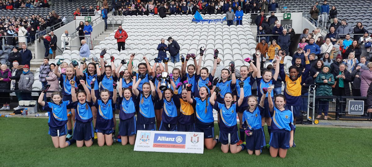 Ollies Abú! Huge congratulations to our girls football team who won their Sciath na Scol Football final today! @sciathnascol @AllianzIreland