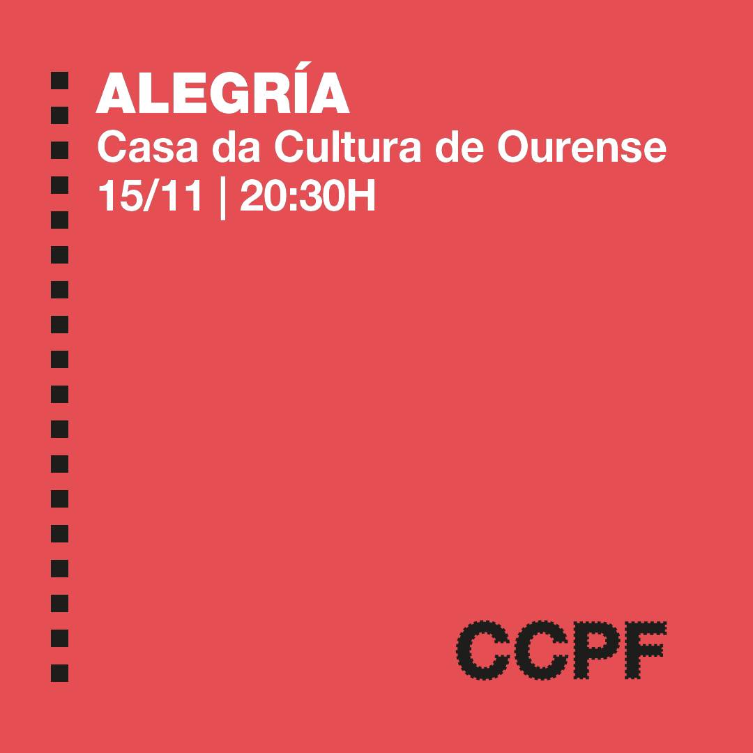 Non paramos! Hoxe proxectamos 🎬"Alegría" de Luís Otero, e contaremos coa presenza <a href="/crist_puxeiros/">Cristóbal Noitepedralonga</a> na presentación!

👉🏻 <a href="/ecoloxistas/">Ecoloxistas en Acción</a> presenta o documental para conmemorar o vixésimo aniversario do desastre ecolóxico provocado polo petroleiro Prestige.
⏳Sesión: 20:30h
🎟️De balde!