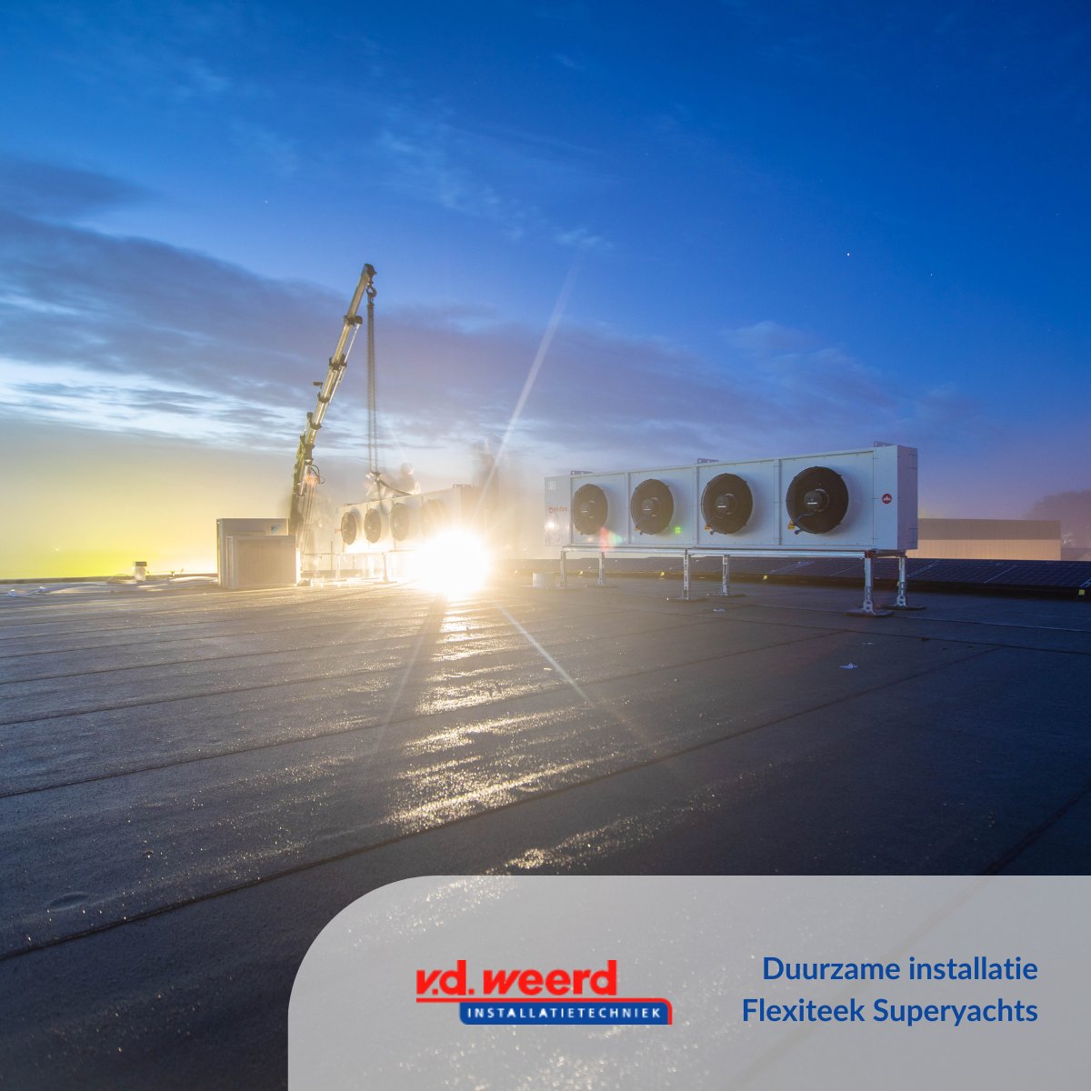 ⊛ Niet alleen trots, maar ook zeer enthousiast zijn we over dit project bij Flexiteek Superyachts in Sneek. Onze installateurs hebben hier een kwalitatief hoogstaand en strakke duurzame installatie neergezet: ⤵️
vanderweerd.net/portfolios/duu…

#vanderweerd #vanzelfsprekend #vakmanschap