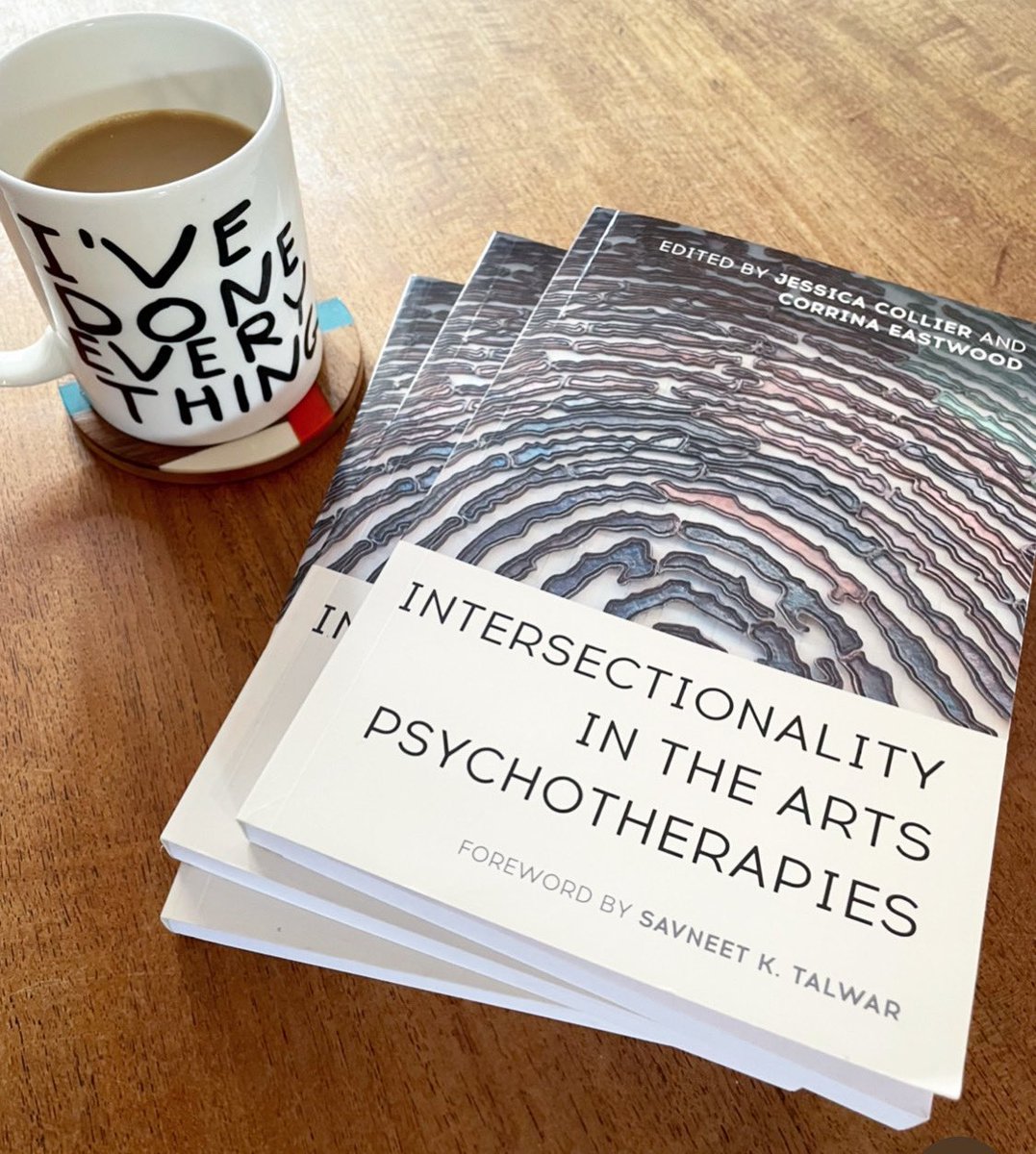 So I have a couple of copies of this! I thought I’d pay forward. If you’d like one just retweet I’ll pick out of a hat next week and post to you. ❤️
.
.
#payingitforward #intersectionalityintheartpsychotherapies #arttherapy #musictherapy #dramatherapy #artstherapies