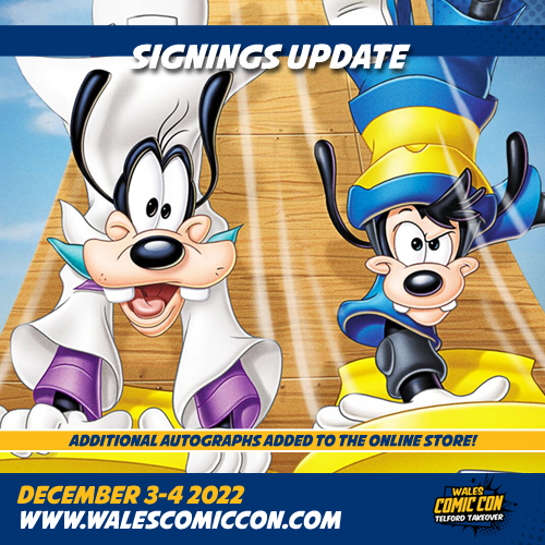 With just a few weeks to go, we've added several guests to the preorder autograph listing, including the epic #GoofyMovie duo of Bill Farmer and Jason Marsden! #WCC2022 ✍️

Online Store ➡️ ow.ly/xAc250LEISG