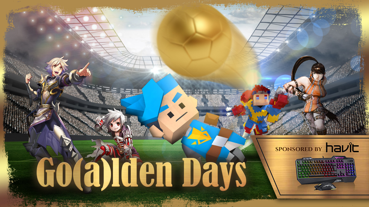 🥅 Welcome to the Go(a)lden Days! 💛 

Collect glittering Go(a)lden Tickets by participating in various events around #AuraKingdom! 💪 

Join the screenshot event and gain access to weekly ticket raffles 
👉 bit.ly/AK-GoaldenDays…

#gaming #giveaway