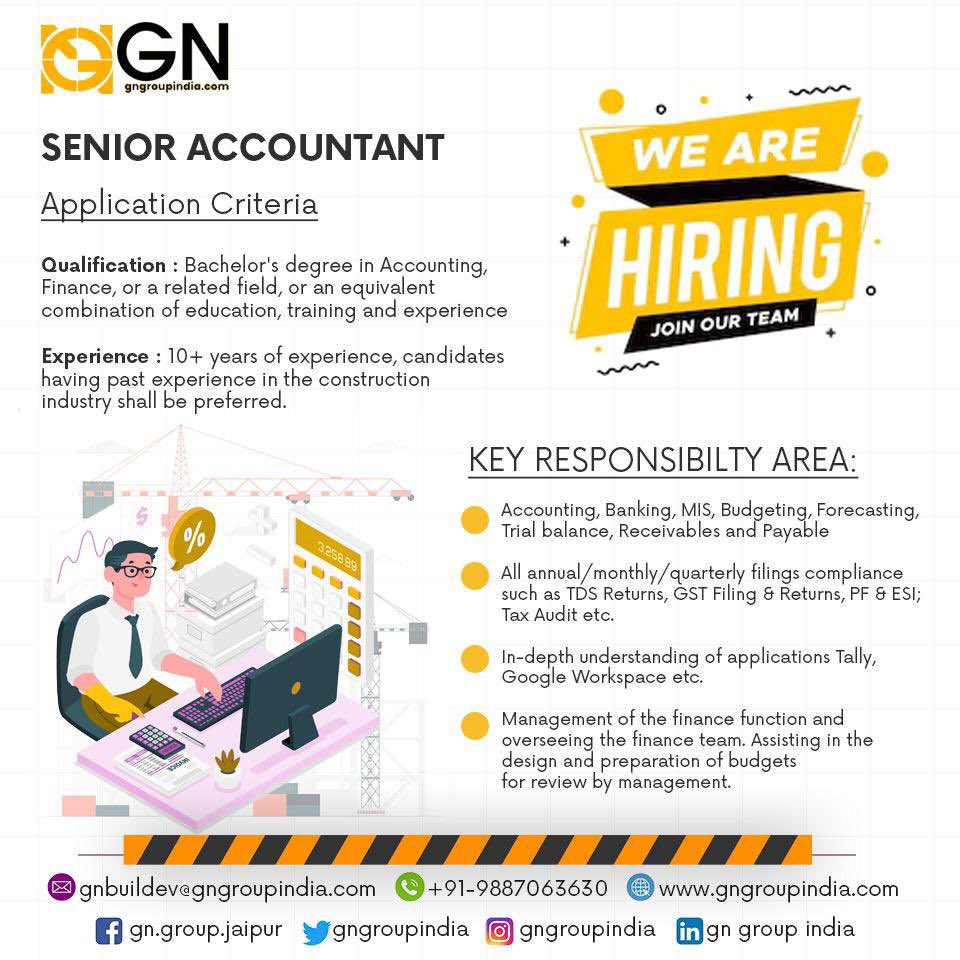 gngroupindia's tweet image. #hiring #accountant