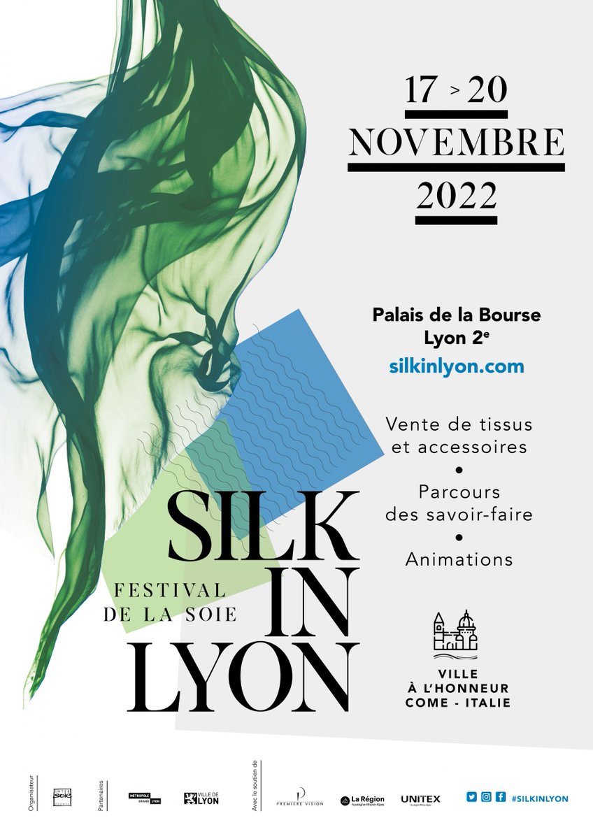 <a href="/NIFC_Lyon/">NIFC Lyon 里昂新中法大学</a> x <a href="/silkinlyon/">SILK IN LYON - Festival de la Soie</a> 2022
A l'occasion du festival de la #soie à #Lyon, le NIFC propose une programmation inédite en lien avec les artistes du parcours d'art contemporain "TRAMES". #Conférences, visite guidée, atelier enfants : toute la programmation➡️nifc.fr/evenements/nif…