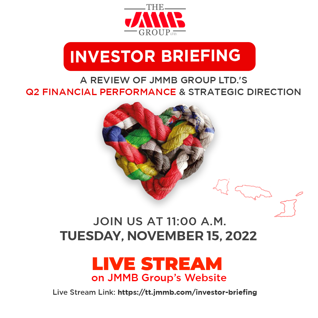 jmmbgrouptt's tweet image. Hey guys, 

Tune in live to our Investor Briefing at 11am! 

YouTube:  youtu.be/s1VvB9bfqrE
Website:  tt.jmmb.com/investor-brief…

#jmmbtt #jmmbgrouptt