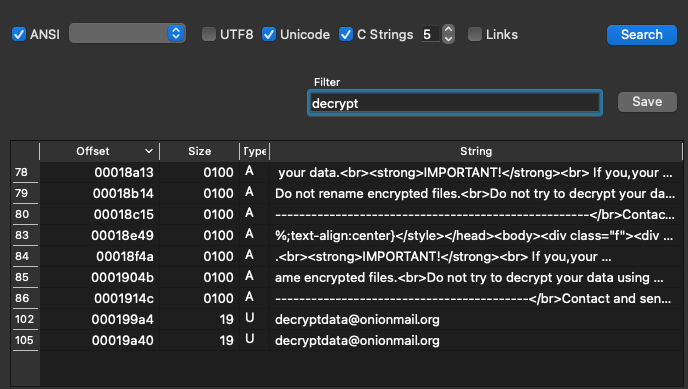 Memorable contact info, thoughtful ransom devs. MD5: eae3f9f84a8b6756db599963aa4f49d1