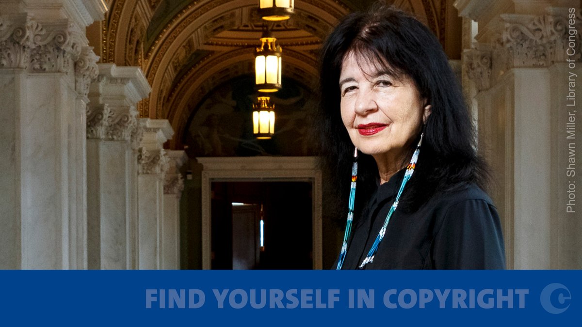 Celebrate #NativeAmericanHeritageMonth by finding poetry in copyright! Last year, we wrote about former U.S. Poet Laureate Joy Harjo, a member of the Muscogee Creek Nation. Check out our blog post, and check out Harjo’s poetry today: blogs.loc.gov/copyright/2021… #CopyrightForAll