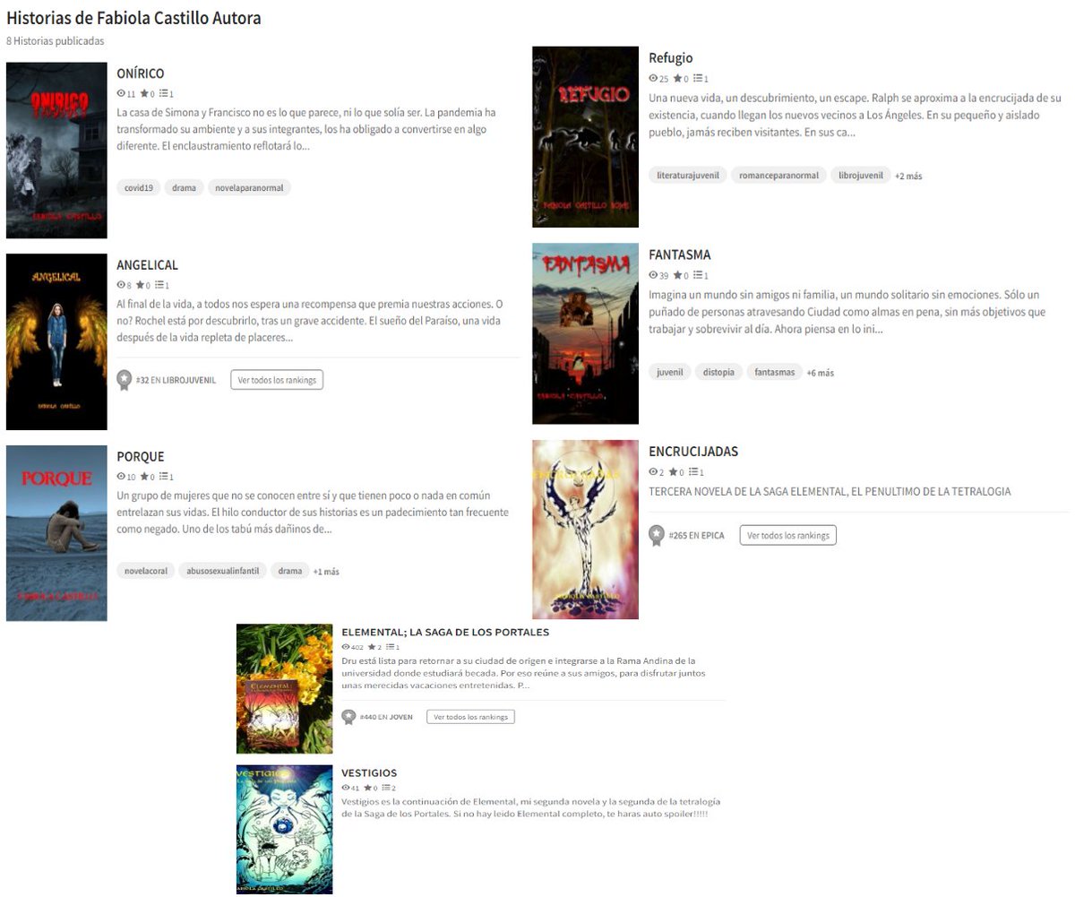 sagaelemental's tweet photo. Mi cuenta para leer gratis en #Wattpad todos mis libros!!!
https://t.co/NOBmyQ4Ppn
#leegratis #lecturagratis #libro #lectura #lecturarecomendada #librojuvenil #novelajuvenil #fantasia #fantasiaepica #distopia #amazon https://t.co/3kfVX7HGEo