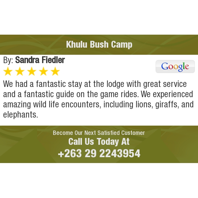 5 Star: Sandra F. "We had a fantastic stay at the lodge with great service and a fantastic guide on the game..." bit.ly/2F3rMF3