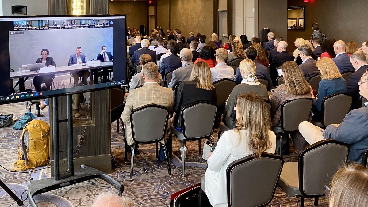 Voices of regions, states &amp; consumers highlighted by <a href="/PA_PUC/">PA PUC</a> chair Gladys Dutrieuille (on screen / left) at this morning’s Joint Federal-State Task Force on #Electric Transmission. “Important to have vigorous discussion and thorough review.”
#NARUCAnnual2022 <a href="/FERC/">@FERC</a> <a href="/NARUC/">NARUC</a>