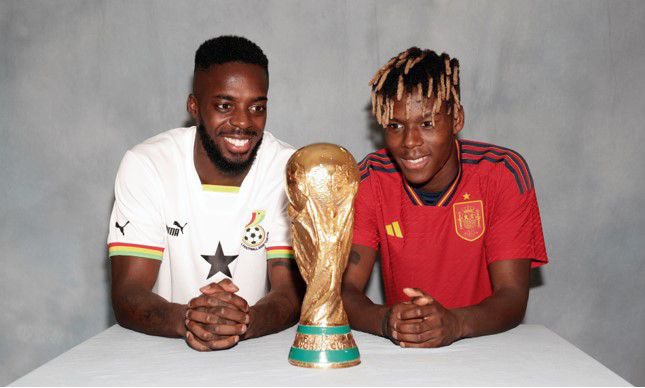 AfriplayNG's tweet photo. 🤩 The Two Williams Brothers Will Both Represent Their Countries At The World Cup in Qatar ⬇️

🇪🇸 Nico Williams With Spain ✅
🇬🇭 Iñaki Williams With Ghana✅
👏💪🏿

#WorldCup2022 #World #Qatar2022 #like #win #news #Trending #games #sport #football #Africa #Nigeria #Lagos #afriplay https://t.co/HW9kEavbmW