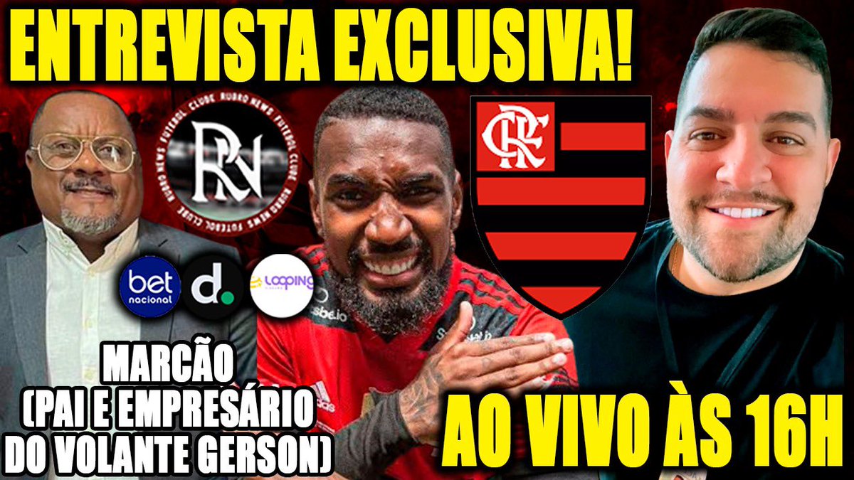 JulioMiguelNeto's tweet photo. É HOJE!

Entrevista com Marcão:

Pai, e Empresário do volante #Gerson do #Olympique, ao vivo na #Rubronews e no canal #Barbaridade!

Falaremos de tudo, e claro, sobre as negociações envolvendo o atleta e o #Flamengo.

Click no link e se inscreva no canal!

https://t.co/O0dXHHLJsS https://t.co/2I8bNHaoP0