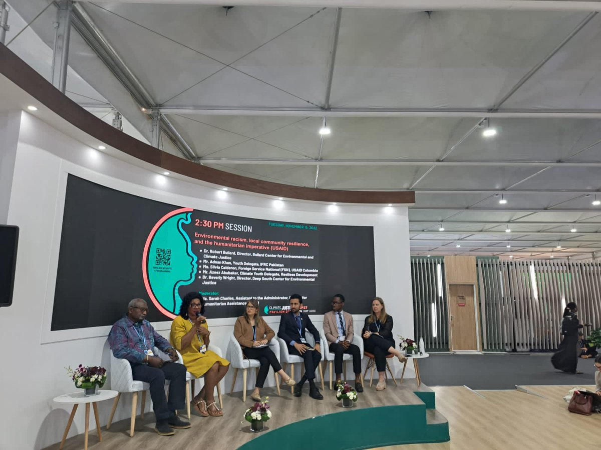 Azeez Abubakar, <a href="/azeezt_abubakar/">Azeez Abubakar</a> Partnerships and Engagement Chair.   Represented <a href="/CYCNOfficial/">Commonwealth Youth Climate Change Network</a> at the Climate Justice Pavilion <a href="/CJPavilion/">Climate Justice Pavilion</a> pavilion under the <a href="/USAID/">USAID</a> 
“Environmental Racism, Local Community Resilience, and the Humanitarian Imperative.”