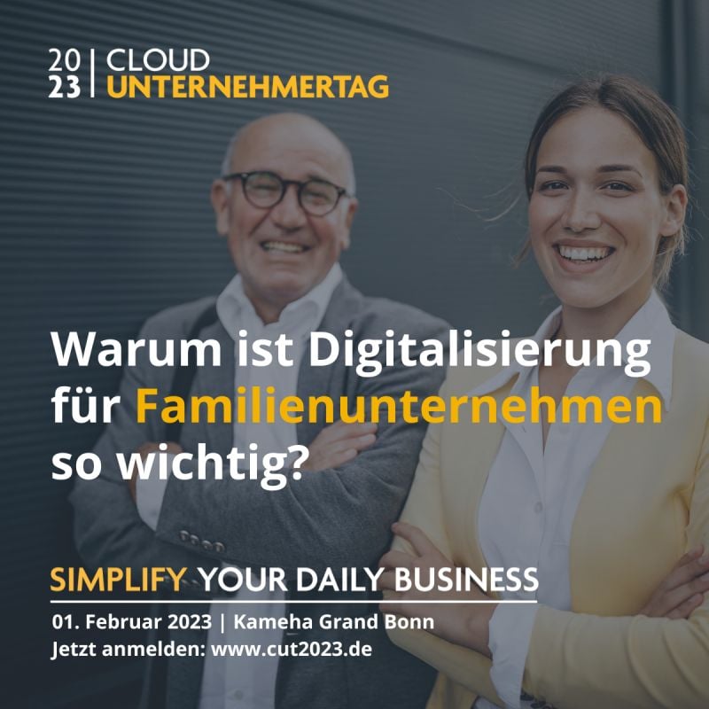 CenterDevice's tweet photo. Familienunternehmen sind das Rückgrat der deutschen Wirtschaft. Wie die nachfolgenden Generationen weiterhin so erfolgreich sein können erfahren Sie mehr beim 10. Cloud Unternehmertag in Bonn.  
Tickets: 👉 https://t.co/SpRajGGGJq https://t.co/iFVIWdR0Go