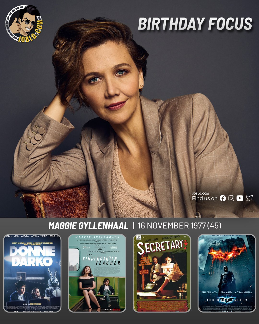 Happy birthday Maggie Gyllenhaal!  