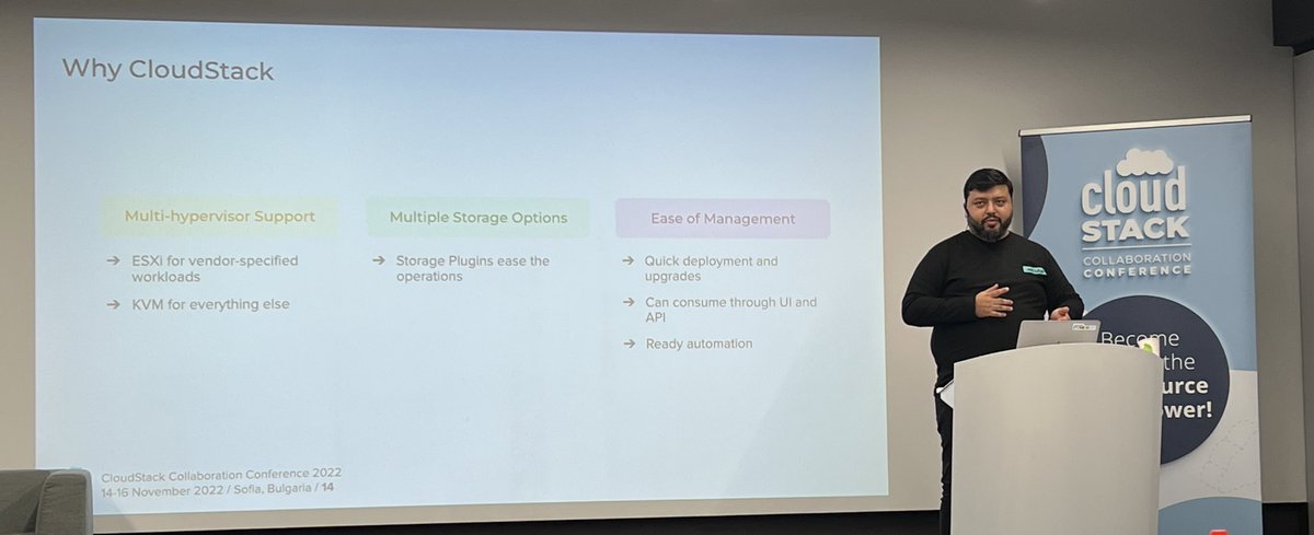 RohitYadavCloud's tweet image. Then why CloudStack? Asks @sunando #CSCollab2022 #CloudStackJustWorks