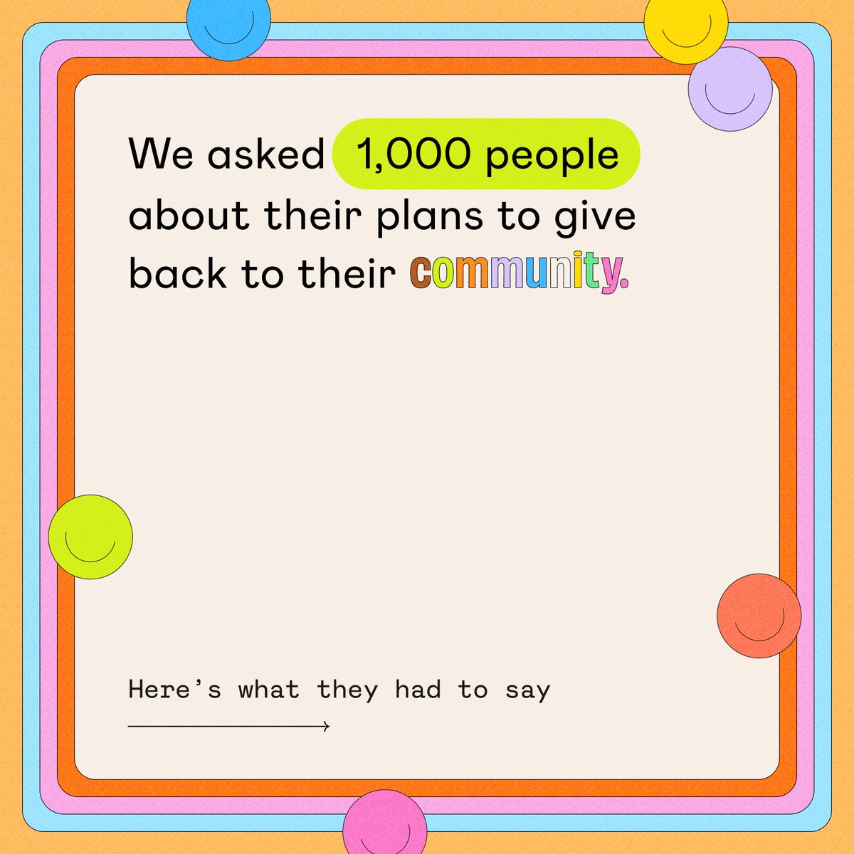 happymoney's tweet photo. As we enter the holiday season it's important to remember how impactful even our smallest actions can be. We surveyed 1,000 people to find out how they plan to give back to their community.

Which factor do you consider the most when preparing to give back to your community? https://t.co/ZtMIiMWSIq