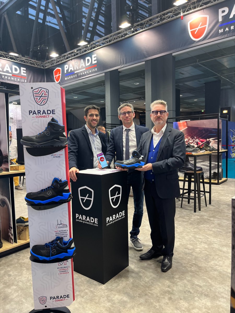 [ BIG NEWS 🔔 <a href="/WaryMeFr/">WaryMe</a>  &amp;  @Parade_protect signent un partenariat ! ]
Nous sommes fiers de vous annoncer que WaryMe s'associe à Parade pour proposer une gamme de chaussures connectées.
Venez-nous rencontrer sur le stand Parade
📆15-17/11/22
📍 Paris Parc Expo - Pavillon 1 - G16