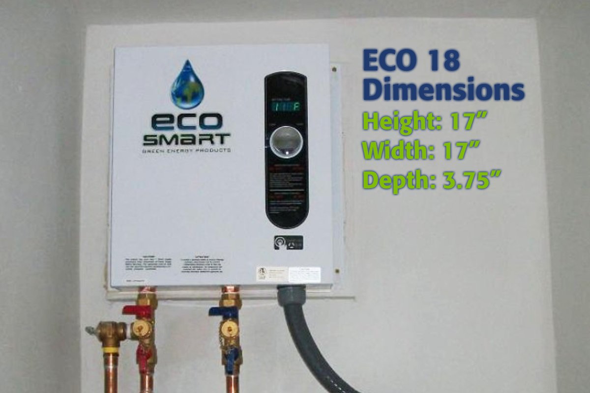 ecosmartwarmth's tweet photo. The small size and wall mount of an #EcoSmart ECO 18 tankless electric water heater allows it to be installed in small spaces such as a closet, washer and dryer room or under a sink https://t.co/07Pu1s0JqP #eco18 #tanklesswaterheater #electricwaterheater #smallwaterheater https://t.co/XKEszB15HR