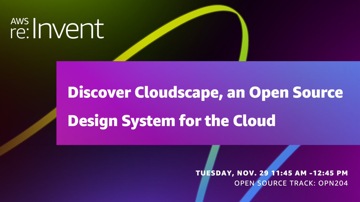 I am beyond excited to share that Cloudscape is going to re:Invent! #reinvent2022

If you are curious about how we built #darkmode across #AWS, would like to know more about what #atomicdesign means, or want to understand how to use Cloudscape, join us!