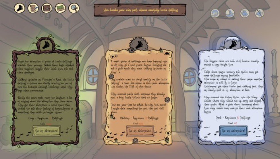 <a href="/BombNFTs/">BAYC#4567 || Investor 🦍🍌</a> #storytellingnfts at its finest in <a href="/Halflington/">Adventurous Halflings ⛺️👣 - Traitswap is live!</a> 💯 Fun, art, community, unique adventure staking w/daily story updates, free beast companion claim, editable metadata to name &amp; write story of you halflings on <a href="/opensea/">OpenSea</a>, something else 🤯 dropping soon (alpha), all while floors 🆙.