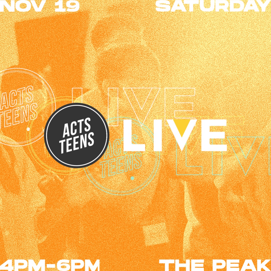 HEYYY TEENS - WE'RE BACK, and sadly, it's the 2nd last ATL of the year already. 😭

Come - and invite ALL your friends. Just because it's the 2nd last ATL, it doesn't mean that we should stop spreading the love of God to others !!
-
#ActsTeens 
#ActsTeenLive