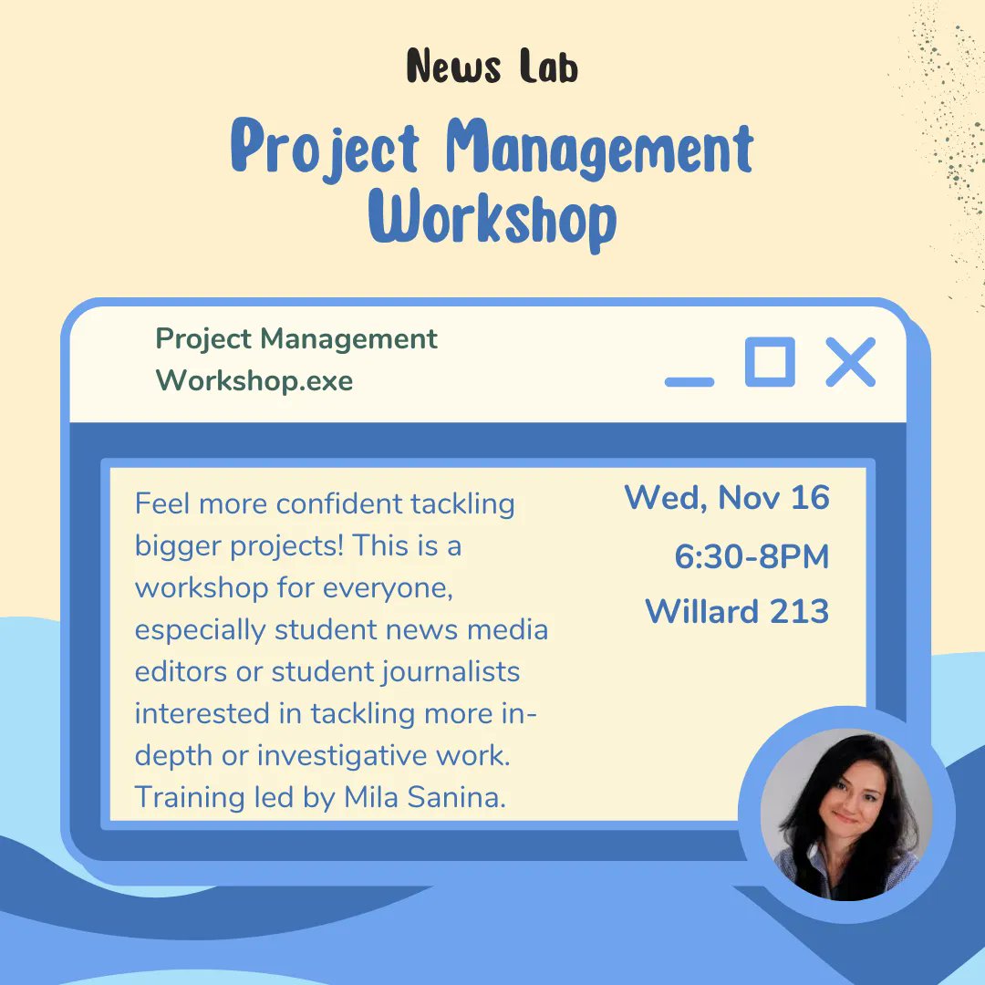 Balancing many different projects can be difficult and overwhelming...but it doesn't have to be! Join us on Wed, Nov 16 to learn how to manage projects from a seasoned pro: Mila Sanina!