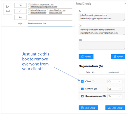 The ABA recently shone a spotlight on the perils of “reply all” emails (lnkd.in/efRWE8zK).

It shows just how problematic it can be not to be careful and deliberate about whom you copy. Well, we have just the right product to help do that. 👇

#emails #lawyers #risks