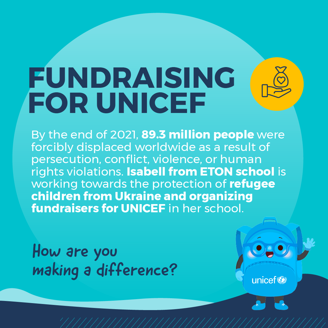 CountryDayCR's tweet image. Isabell, a student from our sister school in Eton_School_Mexico, is interested in the protection of refugee children and has been organized fundraisers throughout the school year to support UNICEF’s mission in Ukraine. #NAEUnicef #NAEWorldChildrensDay #NAETheAmericas 🌐
