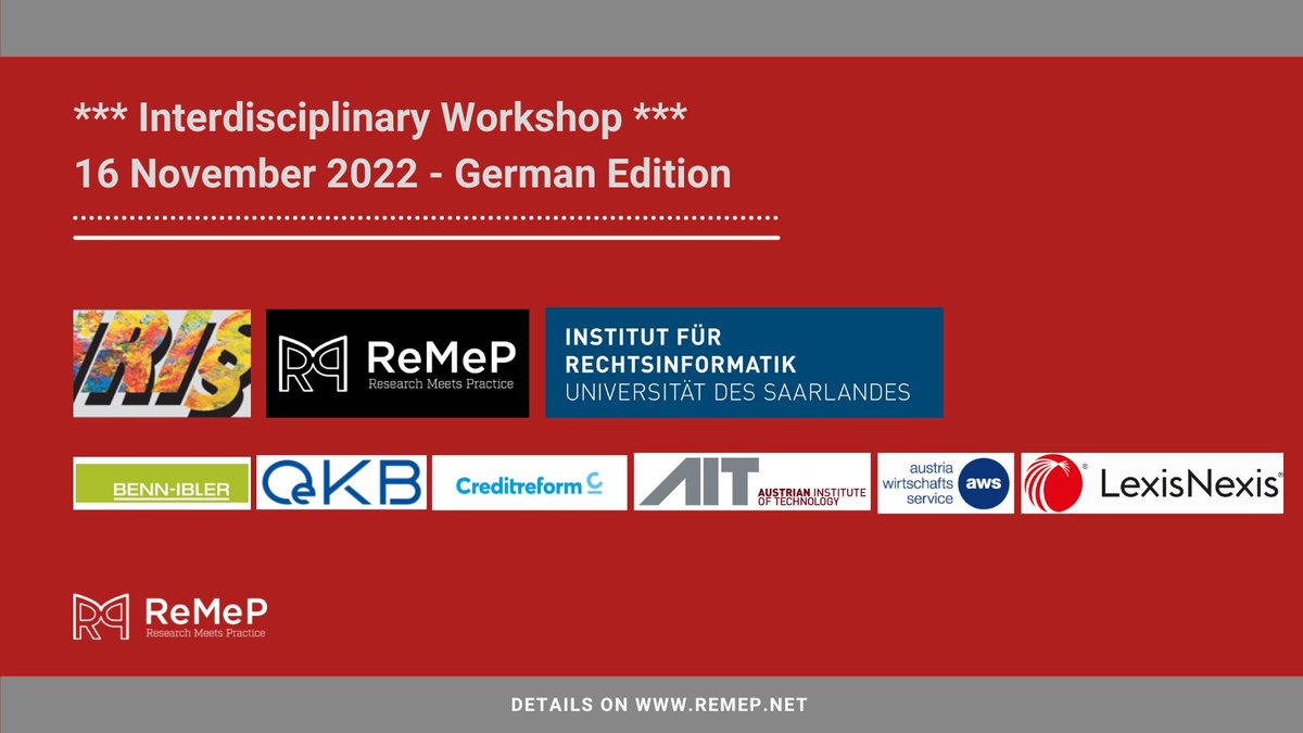 Research Meets Practice (@remepnet) on Twitter photo Many thanks to all our partners of the Interdisciplinary WS "Liability for AI" on November 16th, 2022!
👉<a href="/ri_symposion/">IRI§25, 19.-22.02.25, Wien und HYBRID</a> <a href="/InstitutRecht/">Institut für Rechtsinformatik</a> <a href="/BennIbler_Recht/">Benn-Ibler Rechtsanwälte | Law Firm</a> #OeKB <a href="/Creditreform/">Creditreform</a> <a href="/AITtomorrow2day/">AIT</a> #AustriaWirtschaftsservice <a href="/LexisNexis/">LexisNexis Legal & Professional</a>
Secure your FREE🎟️ticket:🔗 bit.ly/3UPegeI Many thanks to all our partners of the Interdisciplinary WS "Liability for AI" on November 16th, 2022!
👉<a href="/ri_symposion/">IRI§25, 19.-22.02.25, Wien und HYBRID</a> <a href="/InstitutRecht/">Institut für Rechtsinformatik</a> <a href="/BennIbler_Recht/">Benn-Ibler Rechtsanwälte | Law Firm</a> #OeKB <a href="/Creditreform/">Creditreform</a> <a href="/AITtomorrow2day/">AIT</a> #AustriaWirtschaftsservice <a href="/LexisNexis/">LexisNexis Legal & Professional</a>
Secure your FREE🎟️ticket:🔗 bit.ly/3UPegeI