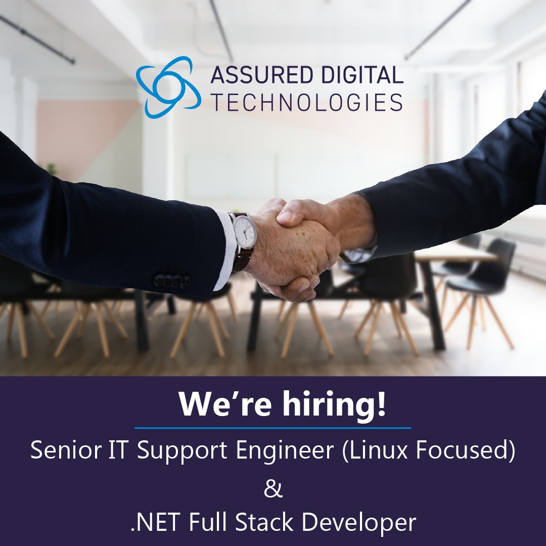 We're hiring!

We are on the lookout for a Senior IT Support Engineer (Linux Focused) &amp; .NET Full Stack Developer.  

Please check out our careers page to find out more details: bit.ly/3CDUlXx 

#hiring #job #developer #seniorengineer #itsupport #development