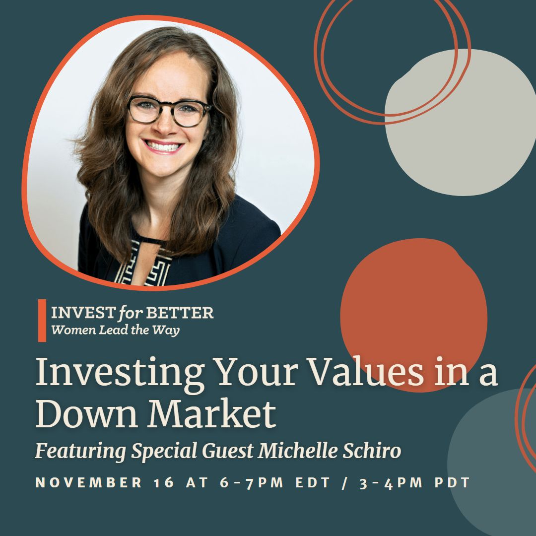 Join us tomorrow for an engaging presentation with Michelle Schiro, as she helps us understand how we can invest for success even in the most challenging times. bit.ly/3TT3yUv
#investingtips #esg #sustainableliving #socialimpact #womensupportingwomen