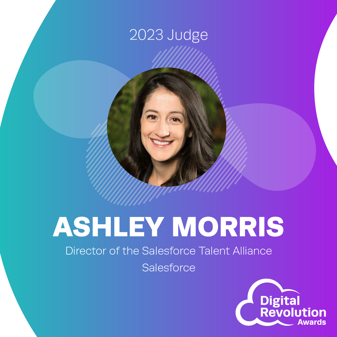 Say hello to Ashley Morris, Director of Salesforce Talent Alliance, @salesforce 👋 Ashley works with Salesforce partners and customers to build the next generation of talent – and will be joining us on our judging panel! Find out more about Ashley: ow.ly/15YM50LvS1u