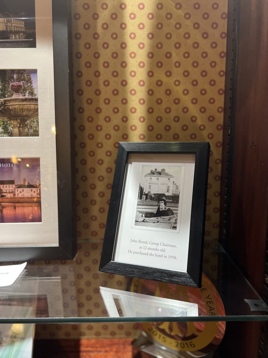 Take a peek at our latest display cabinet addition which is a wonderful photo of Brend Hotels Group Chairman, Mr. John Brend, at just 12 months old outside The Imperial Hotel 💙 Little did he know, 50 years later he'd be purchasing The Imperial Hotel, the 11th Brend Hotel!