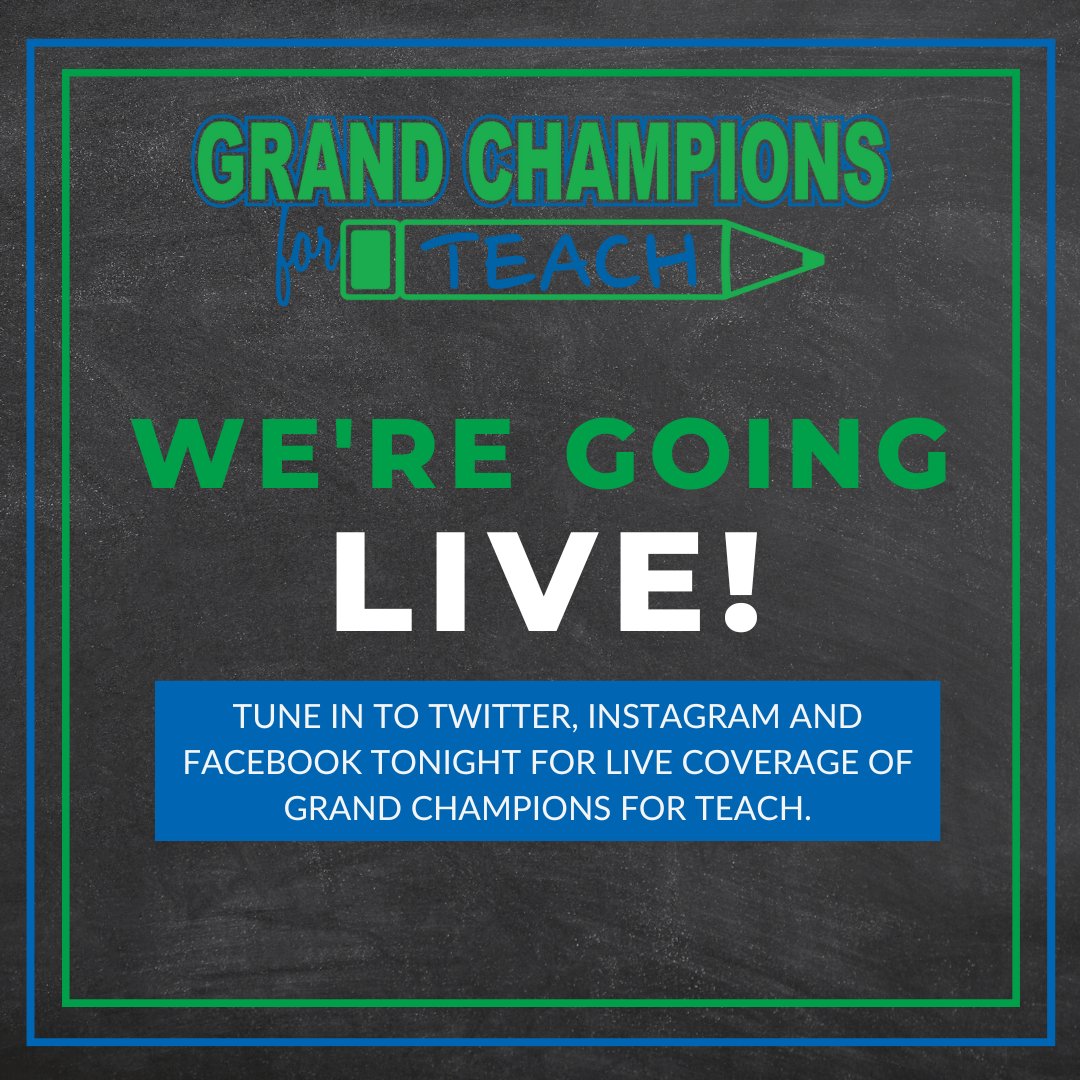 We’re going live! Tune in to Twitter, Instagram and Facebook tonight for live coverage of our 10th annual fundraising gala, Grand Champions for TEACH!  #toeducateallchildren #publiceducation #teachers #nonprofithouston #education #students #ClassroomManagement