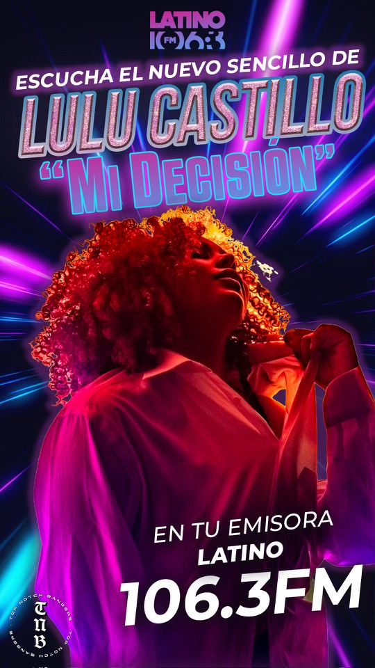 Lulucastillo_1's tweet photo. 🎉 El tema #MiDecision se encuentra en rotacion en la emisora Latino 106.3 Donde esta mi gente de #Utah #Ogden #Provo #WestValley #SaltLakeCity Gracias por el apoyo a mi cancion y espero verles pronto! #DandoLu 💚 https://t.co/f86T46DIop