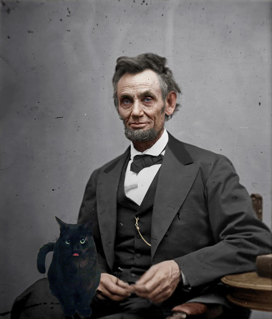 LinkingPodcast's tweet photo. Proof that my cat, Angel, and Abe are together in Spirit.

😂

#abelincoln #spiritguides #spirit #lincoln #mediumsoftwitter #podcastlife https://t.co/xSybusz3Il